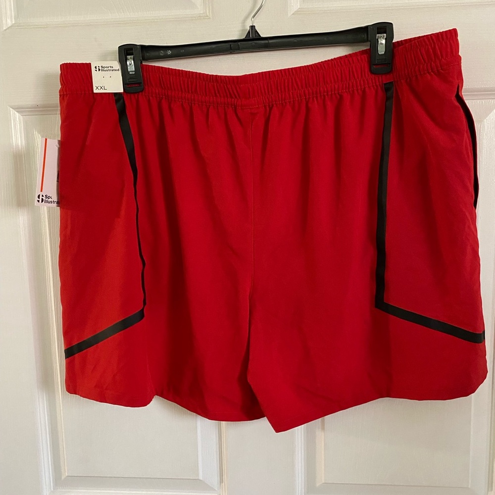 Men's Red Athletic Swim Trunks Sports Illustrated Brand